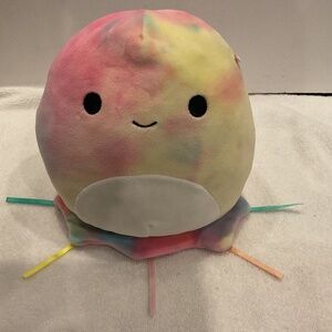 Original Squishmallows Janet the Rainbow Jellyfish Tie Dye 9” Plush